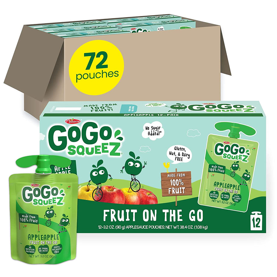 GoGo Squeez AppleApple Apple Sauce - 72 count