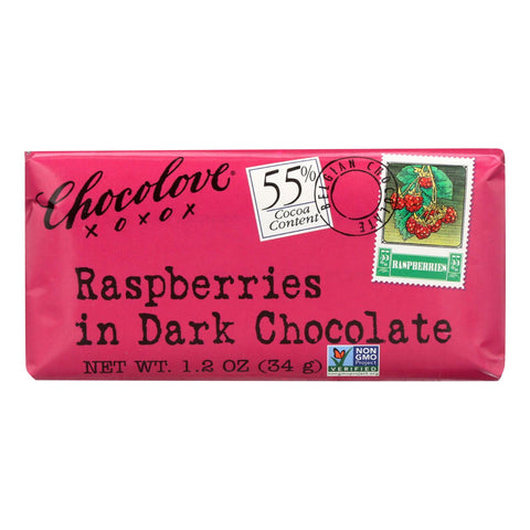 Chocolove xoxox Mini Bars - Raspberries in Dark Chocolate