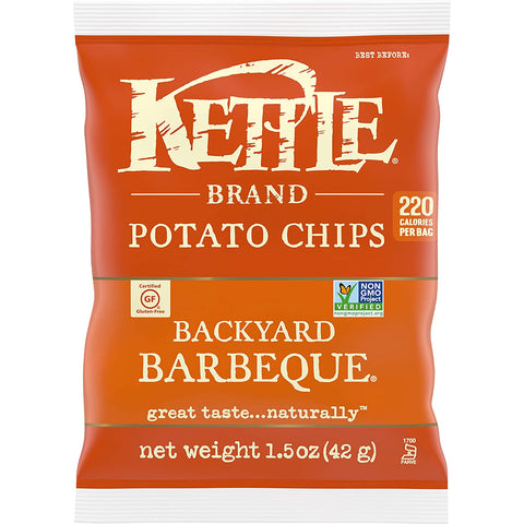 Kettle Brand Backyard BBQ Potato Chips - 24 count