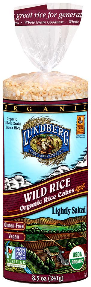 Lundberg Family Farms Rice Cakes - Lightly Salted Wild Rice