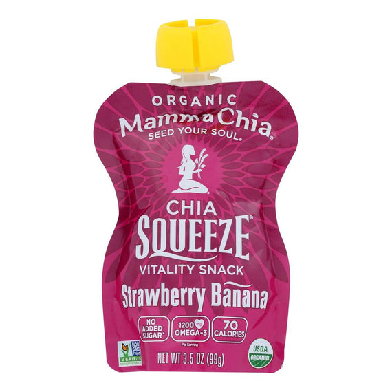 Mamma Chia Organic Chia Squeeze - Strawberry Banana