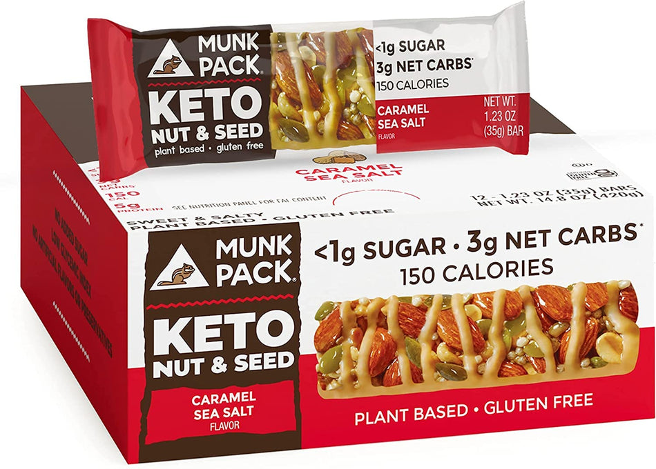 Munk Pack Caramel Sea Salt Keto Nut & Seed Bars