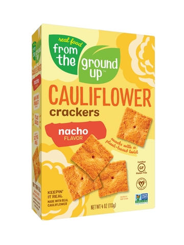 From the Ground Up Nacho Cauliflower Crackers