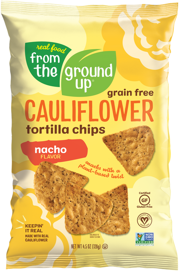 From the Ground Up Nacho Cauliflower Tortilla Chips