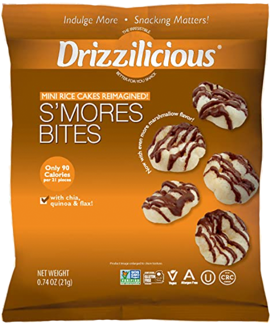 Drizzilicious Mini S'mores Rice Cake Bites - 80 Count