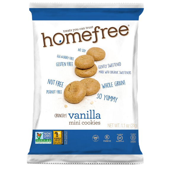 Homefree Mini Vanilla Cookies: 10 bags