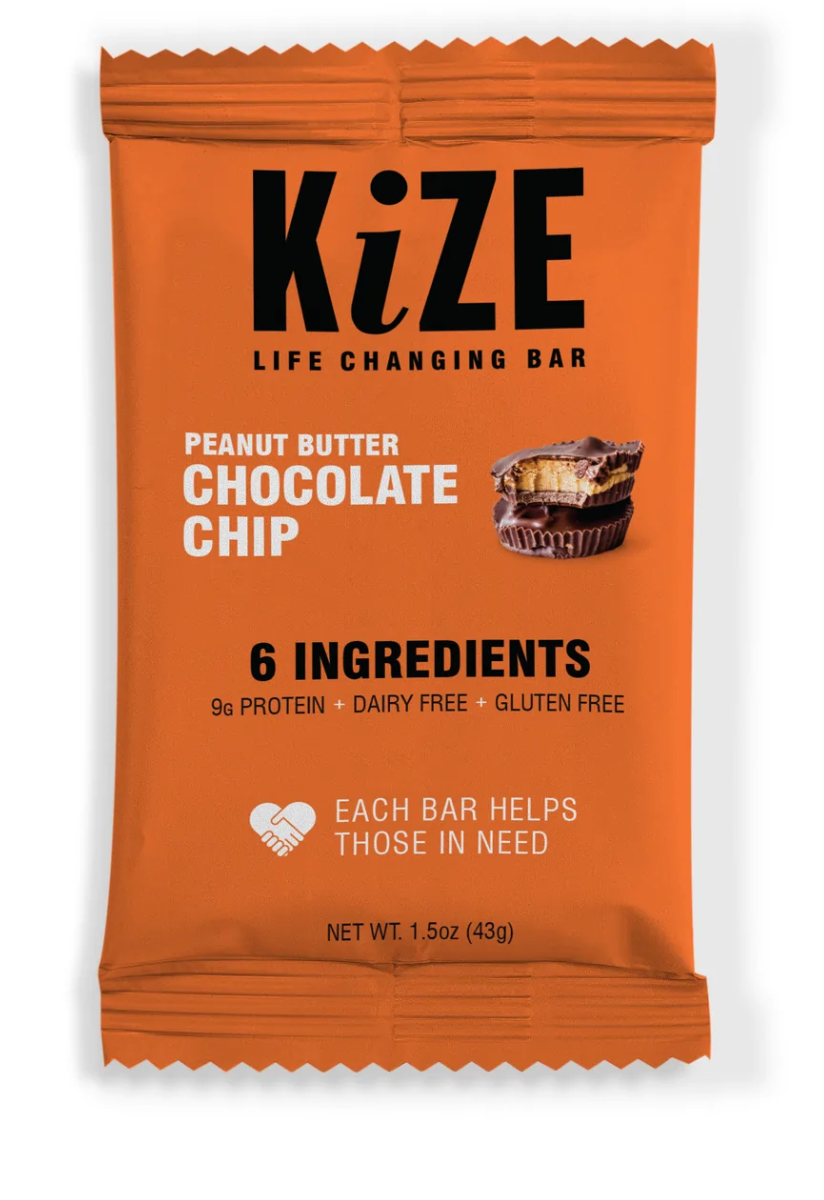 KiZE Peanut Butter Chocolate Chip Life Changing Bars