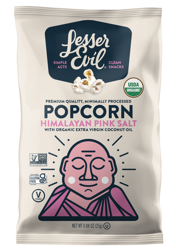 Lesser Evil Himalayan Pink Salt Popcorn - Snack Pack